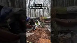 Зимний кемпинг в гамаке