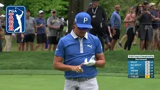 Rickie Fowler's 134-yard hole-out for wild bogey save at Wells Fargo