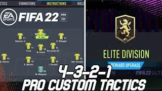 FIFA 22 BEST 4321 PRO CUSTOM TACTICS POST PATCH! Meta Attacking 4-3-2-1 Tactics & Instructions