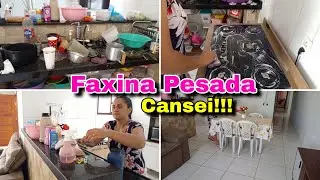 Faxina Pesada Na sala e cozinha / ficou tudo plim / Cansei!!!