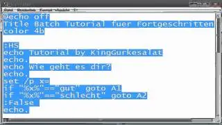 Tutorial - Batch programmieren (Fortgeschrittene) [GERMAN] [HD]