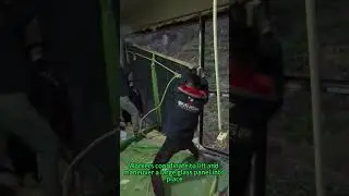 Giant Glass Moving! Manual Teamwork & Precision Handling (Heavy Lifting, Construction Skills)