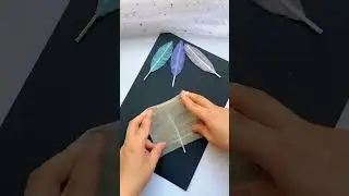 How to make beautiful feathers with a mask#diy