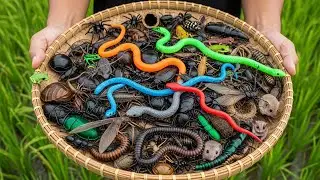 Catching Colorful insect , Beetle , Centipede , Lizard , frog in Nature | Wild Insect Finder