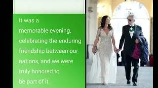 Andrea And Veronica Bocelli Attend The State Dinner At The Quirinale Palace
