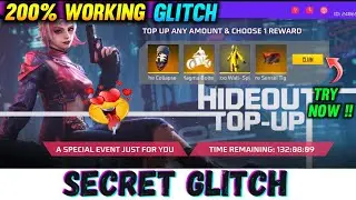 FREE FIRE NEW HIDEOUT GLITCH 😱|| LVUP STORE 😍😍 GLITCH EVENT || FF NEW GLITCH 😘