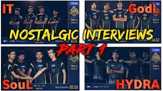 🥺Nostalgic Interviews part 1 | PMCO India Regional Finals | ft. Team Soul, IT, Hydra, Godl
