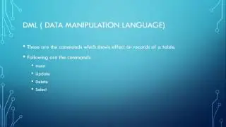Data Manipulation Language DML Commands Intro ,SQL Basics Tutorial - 7