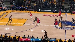 NBA LIVE 19 New Patch 1.21! Houston Rockets vs Golden State Warriors - CPU SIM PS4 PRO - HD