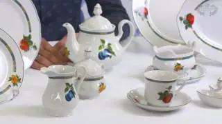 Посуда из белого фарфора Мэри-Энн (Mary-Anne) Фруктовый сад 080H (Leander, Чехия)