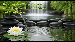 Relaxing Zen Water Ambience with Harp and Flute for Sleep and Mindfulness