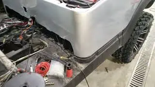 Custom Silver Metallic Paint and Lift Club Car