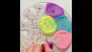 Joy satisfaction relax slime slime mix paint creativity rainbow