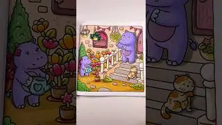 Relax and color with me a page from my new coloring book Family Moments ✨ #coloringbook
