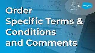 Order Specific Terms & Conditions and Comments #cpq