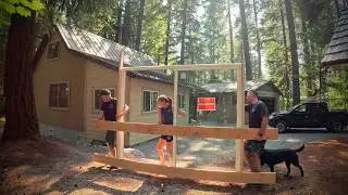 Installing a New 8ft Sliding Glass Door on My Cabin