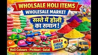 Wholesale Holi Items Market | Holi Colours, Pichkari, Water Gun, Gulal Wholesale Price