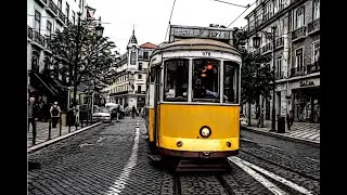 Lizbon Sarı Tramvay Portekiz - Lisbon Yellow Tram Portugal