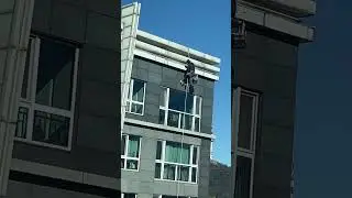 Highrise Window Installation! #shorts
