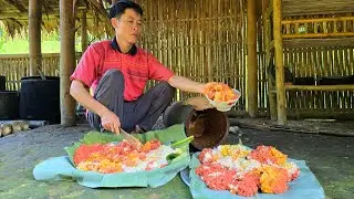 3-Color Sticky Rice Making Process Goes To Market Sell - Farming and Livestock - Solo Survival