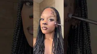 Leopard Makeup Tutorial 🐆🖤 #leopardprint #makeuptutorial #halloweenmakeuplook #halloween #makeup