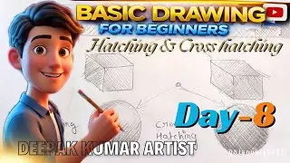 Drawing class Day-9 Hatching and Cross hatching basic drawing for beginners Deepak Kumar Artist