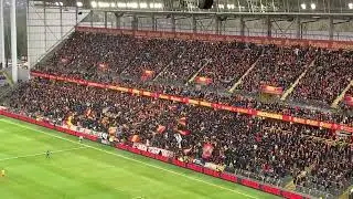 Lens fans are brilliant. One of the most dedicated fans in Europe. Magical Felix Bollaert Stadium