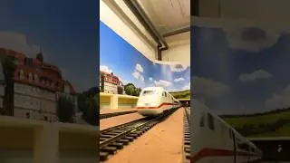 Highspeedtrain passing by 🚅💨💨 #modelleisenbahn #h0 #h0scale #modeltrains #intercityexpress