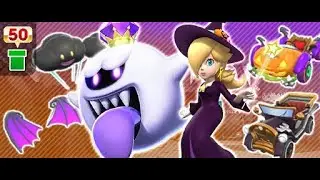 Mario Kart Tour - Pulling Rosalina (Halloween) and the Ghost Ride from the Halloween Throwback Pipe
