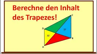 Geometrie-R&auml;tsel - Berechne den Inhalt des Trapezes