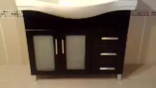 Walnut Black Vanity Unit SB MT007