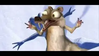 Ice Age 🧊:  [Gone Nutty] Scrat gets hit by the icy ground, and the acorn nut, and EXPLODES!!!!!
