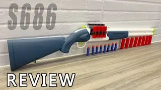 Двуствольный бластер Nerf с функцией выброса гильз JH S686 с переломным механизмом