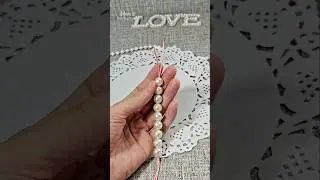 Easy Bead Stringing Hack ✨ | No Needle Needed | DIY Beaded Bracelet #shortsviral #shorts #diy