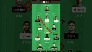 Best Prediction mega league Best Dream team for  (KOL vs GT) 👍💯