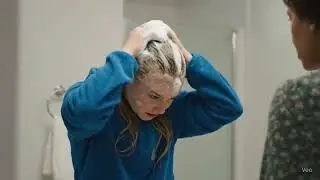 Teen girl forced to wash hair.
