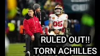 George Kittle leaves game with torn Achilles.