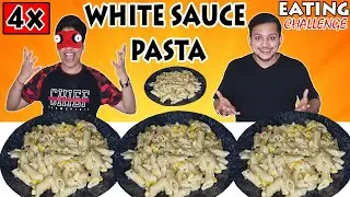 WHITE SAUCE PASTA EATING CHALLENGE | Pasta Eating Competition | Food Challenge