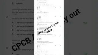 Central pollution control board 2025 answer kett out #mts #govtjobs #cpcb #centralgovernment