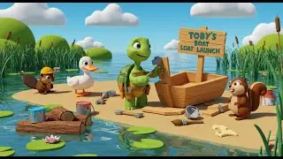 Toby the Turtle Builds a Boat &ndash; A Creative Ocean Adventure for Curious Kids