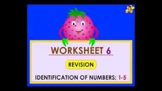 Kindergarten learning number worksheets - numbers 1 to 5