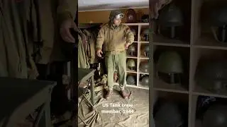 US WW2 tank crew member (746th independent tank battalion) #ww2 #history #reenactment