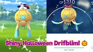 Catching ✨SHINY✨ Halloween Costume Drifblim in Pok&eacute;mon Go! 🎃