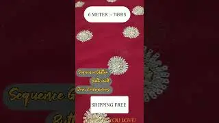 🌺 SEQUENCE BUTTI ON GEORGETTE FABRIC 👌👍 (mobile: 9625242165, 9205192165) DESIGNER FABRICS SINCE 1938