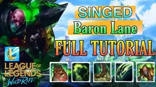 How OP Singed on Wild Rift? Singed Full Gameplay (Baron Lane) WR Electric