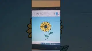 Drawing simple flower in mspaint #youtubeshorts #shortsvideo #mspaint #artwork @sreenathhome