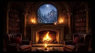 Cozy Christmas Cabin  Fireplace & Snowfall for Deep Sleep