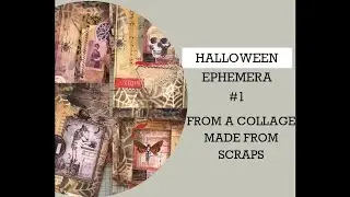 HALLOWEEN Ephemera #1  Journal cards from scraps