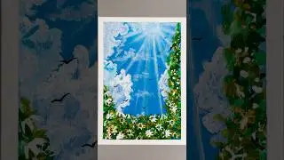 Morning Sunshine | Easy Sunshine Painting | Acrylic Painting Ideas for Beginners