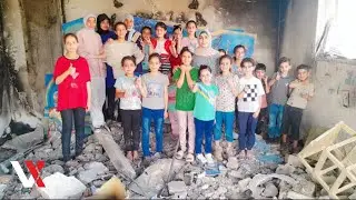 Gaza Painter Helps Children Transform Trauma Into Art | Israell Gaza War VERTEX